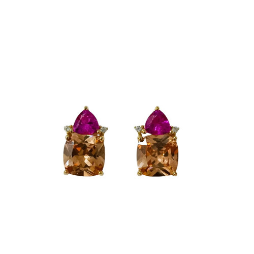 PEND. CABEZA TRIANGULAR + CUADRADO CZ - PE6935CH/20
