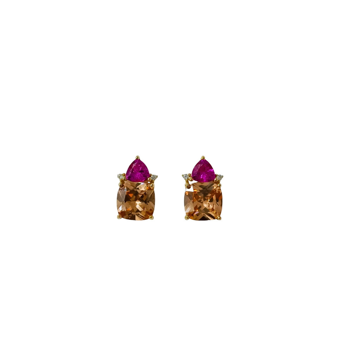PEND. CABEZA TRIANGULAR + CUADRADO CZ - PE6935CH/20