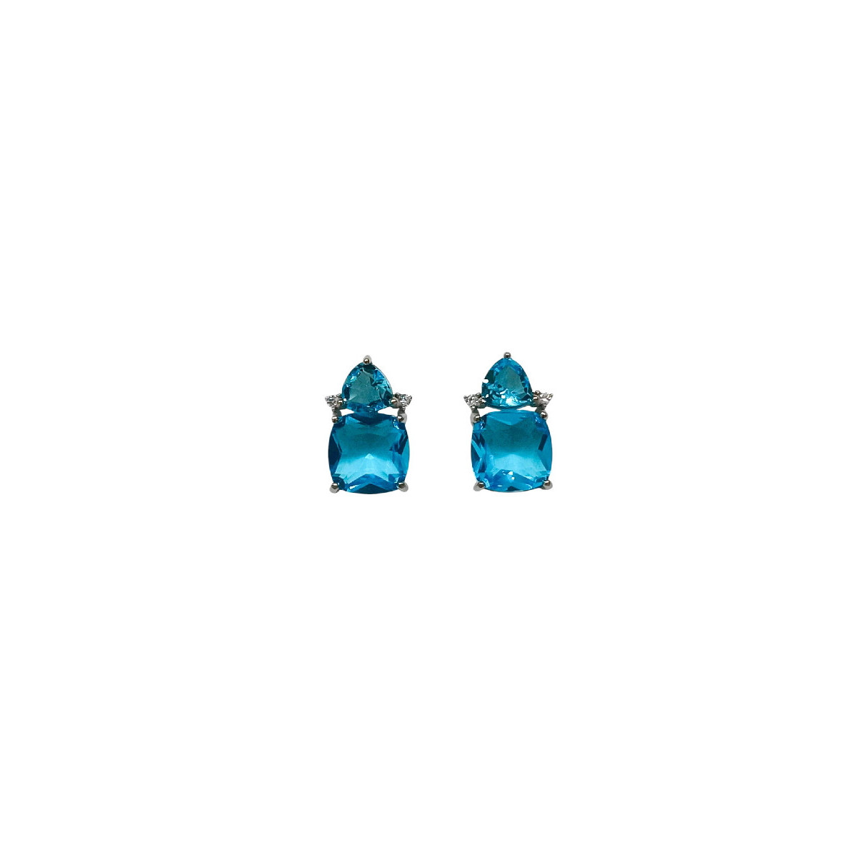 PEND. CABEZA TRIANGULAR + CUADRADO CZ - PE6935R/18