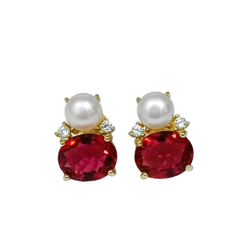 PENDIENTE PERLA NATURAL + CZ  - PE6937CH/13