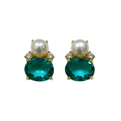 PENDIENTE PERLA NATURAL + CZ  - PE6937CH/34