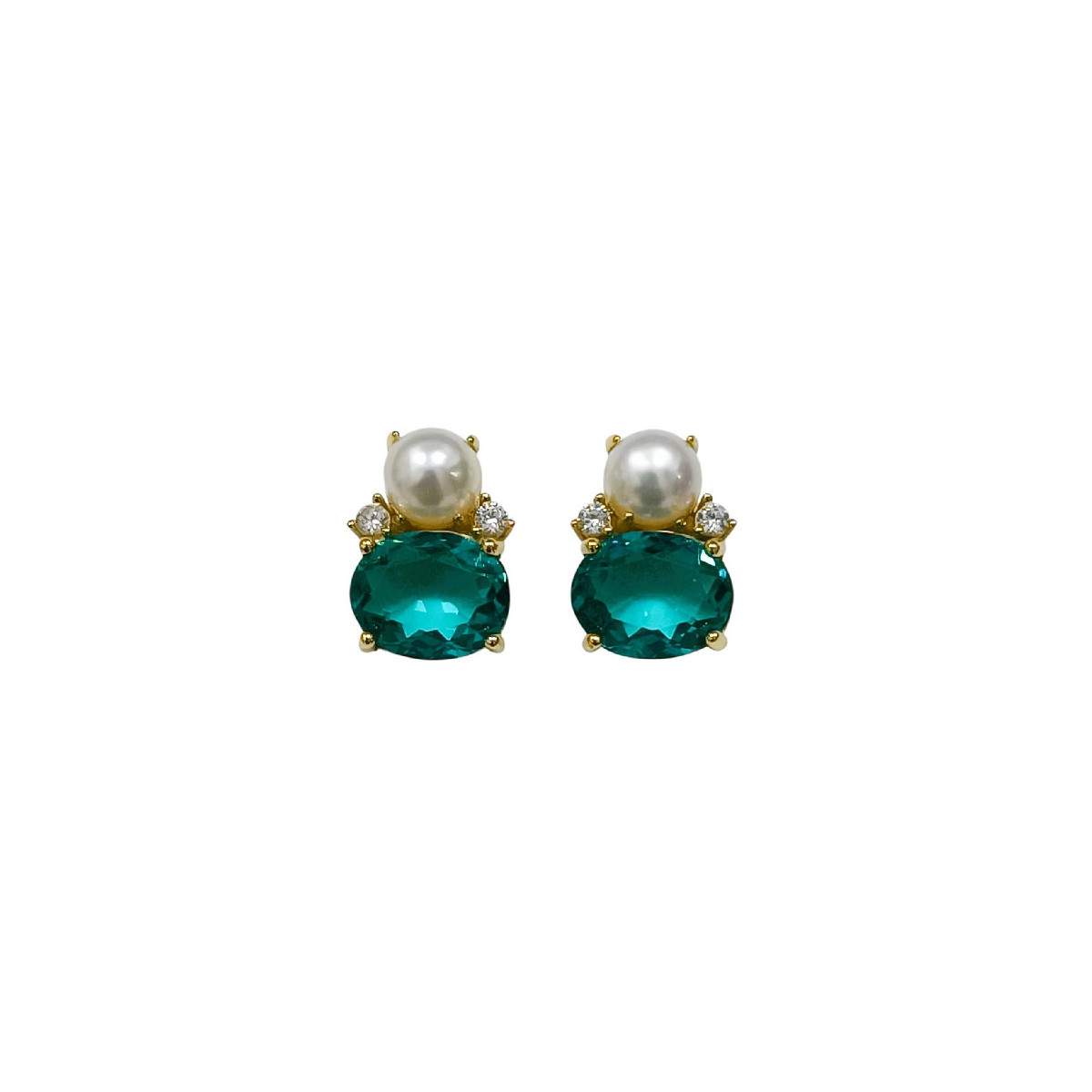 PENDIENTE PERLA NATURAL + CZ  - PE6937CH/34