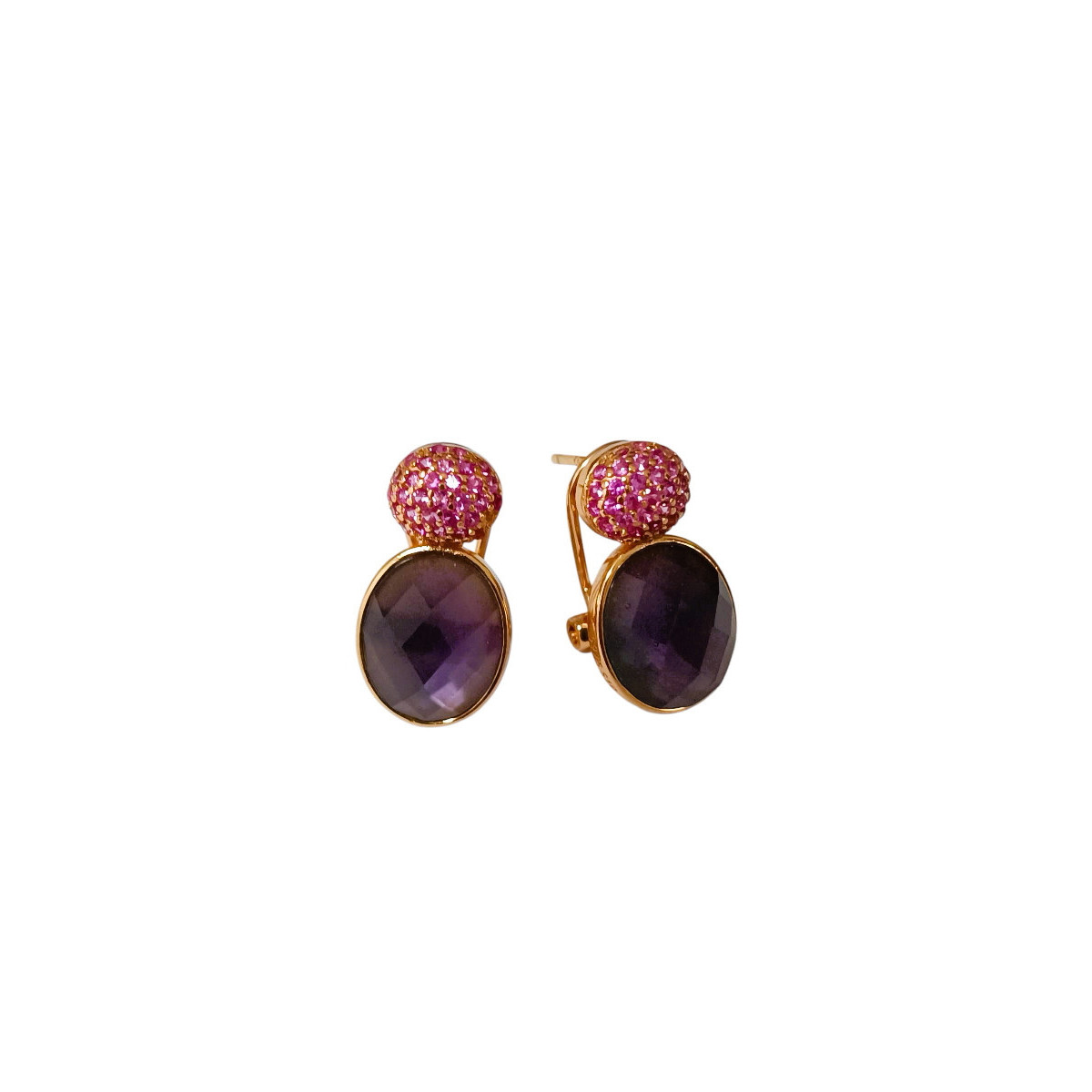PEND. CABEZA CZ + AMATISTA OVAL OMEGA - PE6938OR/01