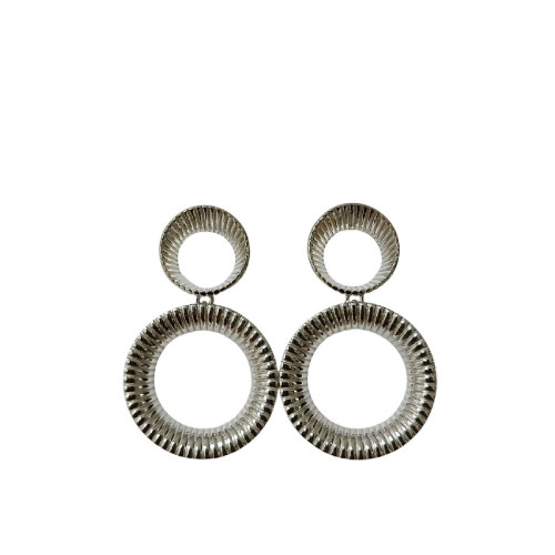 PENDIENTE 2 CIRCULOS RAYADOS - PE6973R