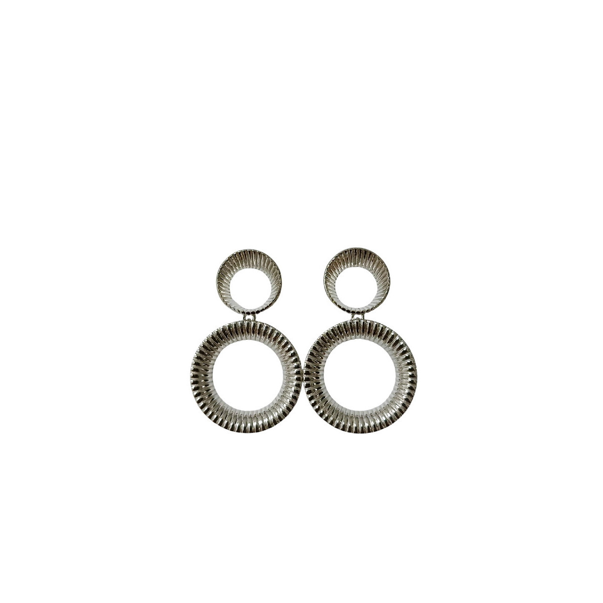 PENDIENTE 2 CIRCULOS RAYADOS - PE6973R