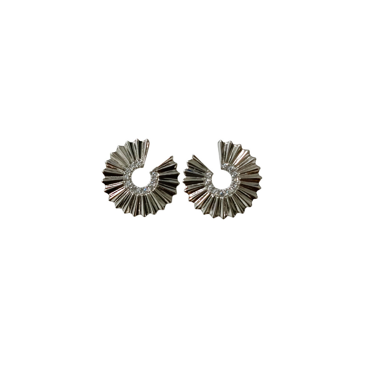 PEND. CIRCULO INCOMPLETO RAYAS CZ - PE6981R