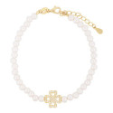 PULSERA PERLA TREBOL CZ CENTRO - PU5892CH