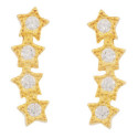 PENDIENTE 4 ESTRELLAS CZ TREPADOR - PE6752CH