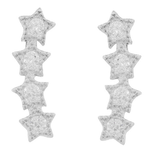 PENDIENTE 4 ESTRELLAS CZ TREPADOR - PE6752R