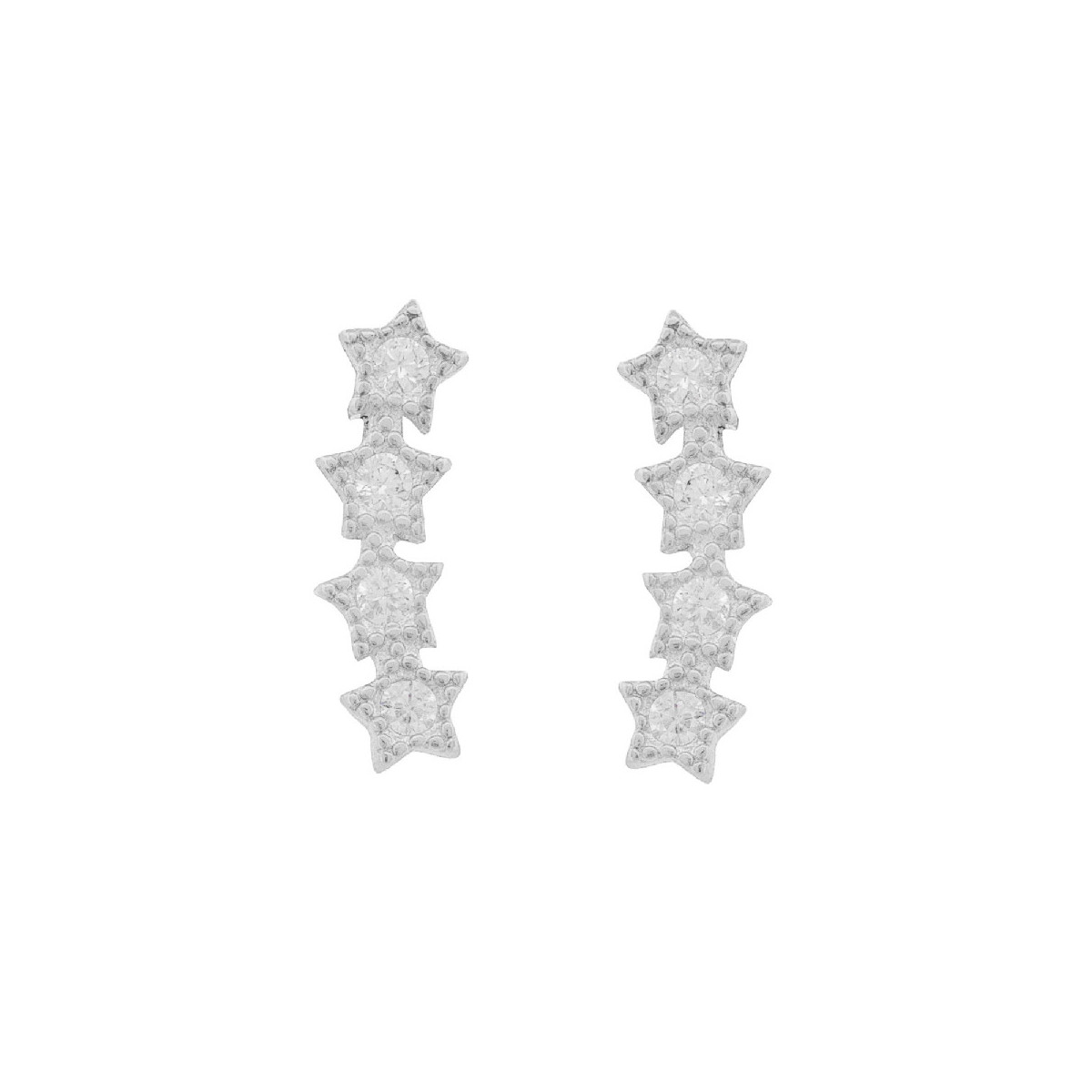 PENDIENTE 4 ESTRELLAS CZ TREPADOR - PE6752R