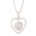 COLGANTE CORAZON CZ NACAR REVERSIBLE - CO3013R