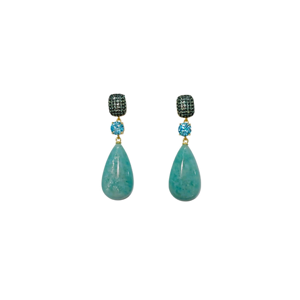 PENDIENTE CABEZA CZ + CZ GARRA+ LAGRIMA  - PE6931CH/23