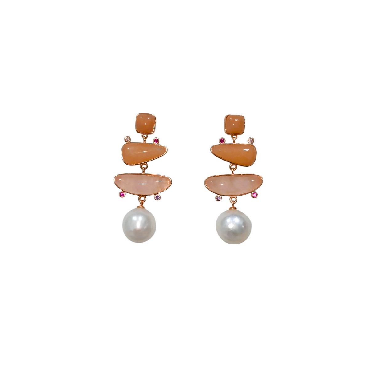 PE. PIEDRAS AVENTURINA CUARZO ROSA PERLA - PE6945OR/36