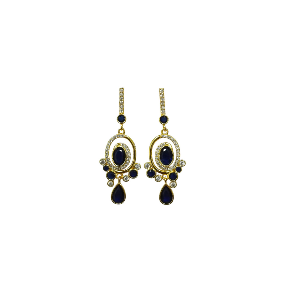 P. BARRA CZ + OVAL CZ + LAGRIMA COLGANDO - PE6964CH/03