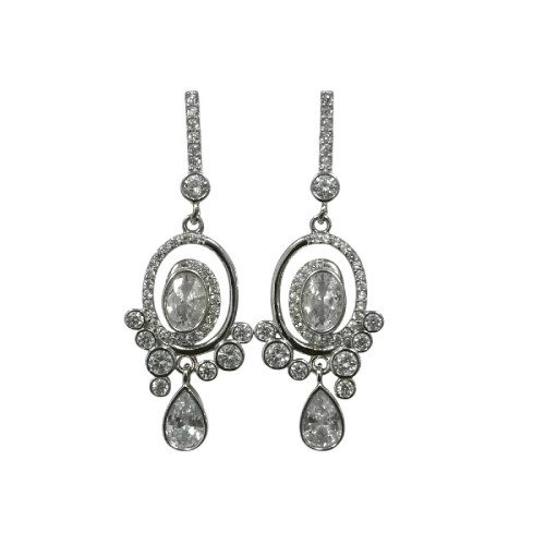 P. BARRA CZ + OVAL CZ + LAGRIMA COLGANDO - PE6964R/04