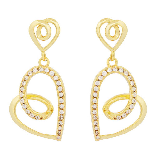 PE. CORAZON LISO + CORAZON CZ COLGANDO - PE6780CH