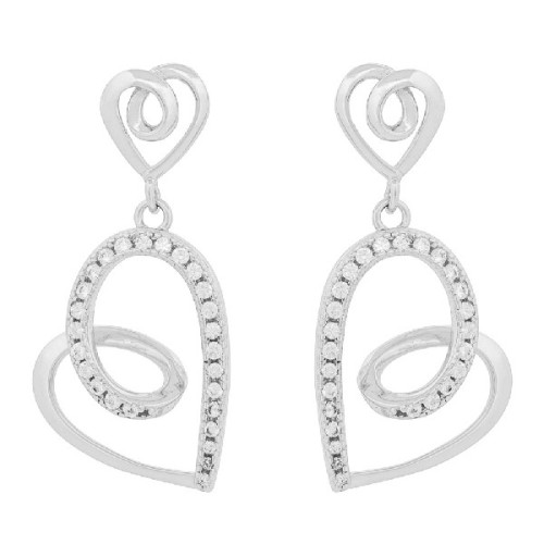 PE. CORAZON LISO + CORAZON CZ COLGANDO - PE6780R