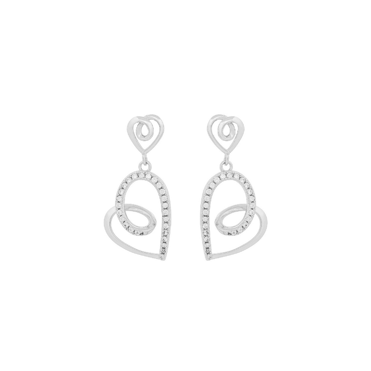 PE. CORAZON LISO + CORAZON CZ COLGANDO - PE6780R PE. CORAZON LISO + CORAZON CZ COLGANDO - PE6780R