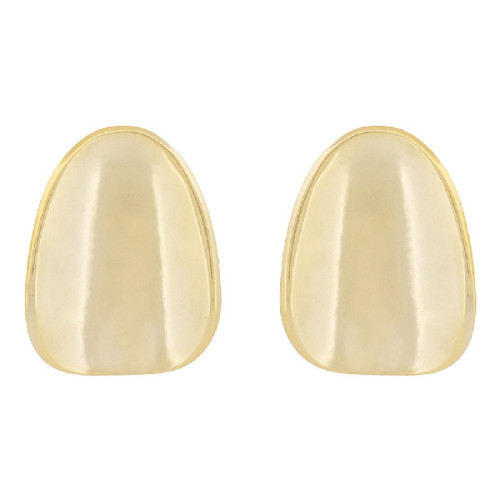 PENDIENTE OVALADO LISO CONCAVO - PE6784CH