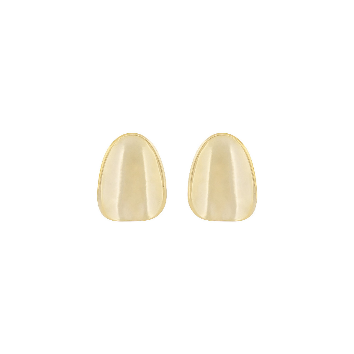PENDIENTE OVALADO LISO CONCAVO - PE6784CH