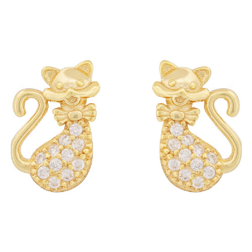 PENDIENTE GATO CON CZ - PE6788CH