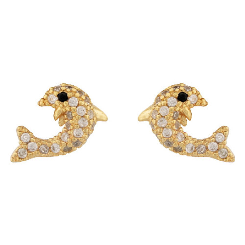 PENDIENTE DELFIN CON CZ - PE6791CH