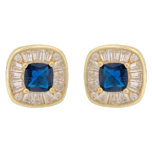 PE. CUADRADO CZ CUADRADA CENTRO + BAGUET - PE6792CH/03