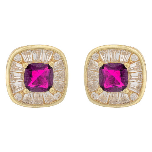 PE. CUADRADO CZ CUADRADA CENTRO + BAGUET - PE6792CH/13