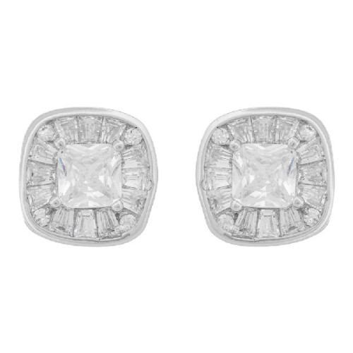 PE. CUADRADO CZ CUADRADA CENTRO + BAGUET - PE6792R/04