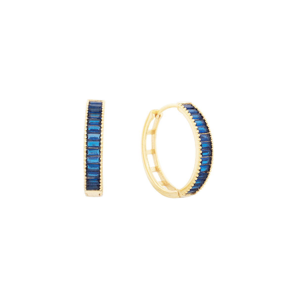 PENDIENTE ARO CON CZ RECTANGULARES - PE6795CH/03