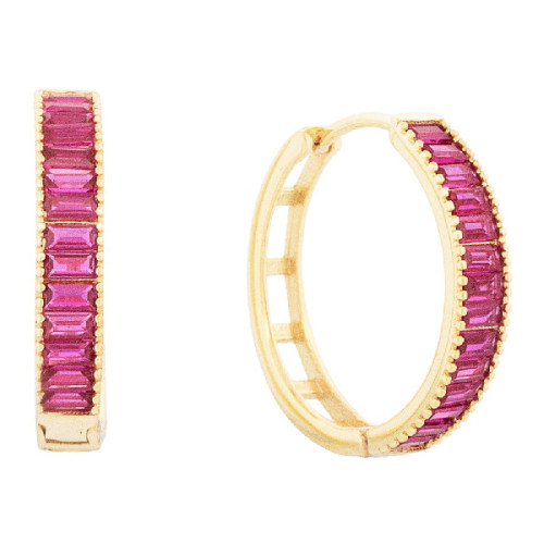 PENDIENTE ARO CON CZ RECTANGULARES - PE6795CH/13