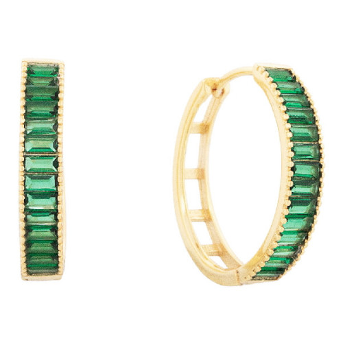 PENDIENTE ARO CON CZ RECTANGULARES - PE6795CH/16