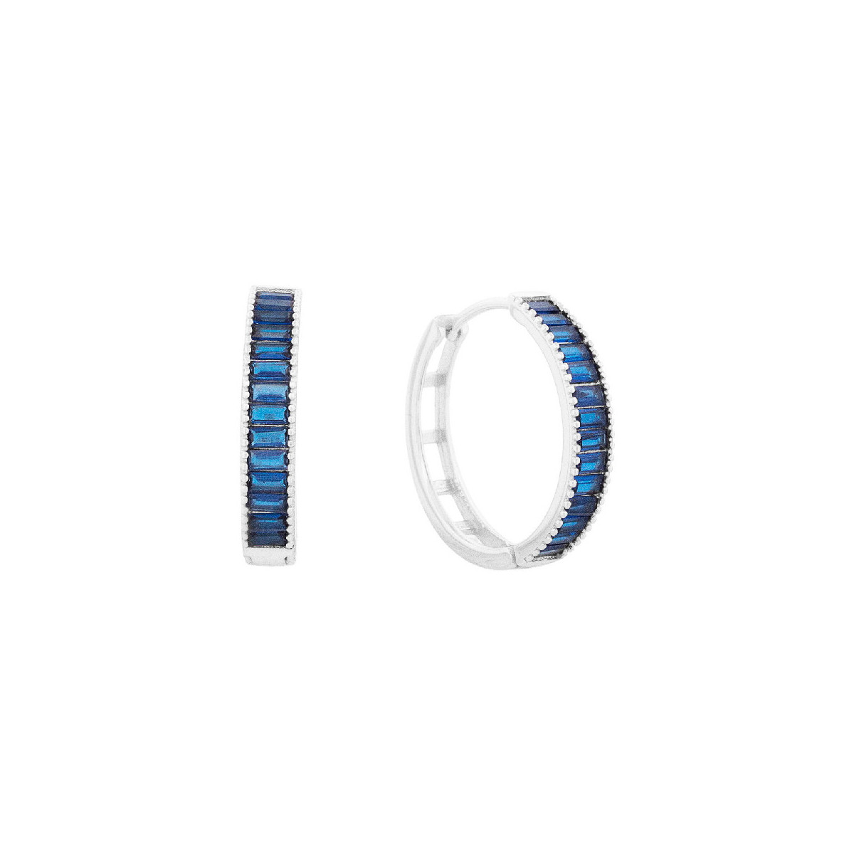 PENDIENTE ARO CON CZ RECTANGULARES - PE6795R/03