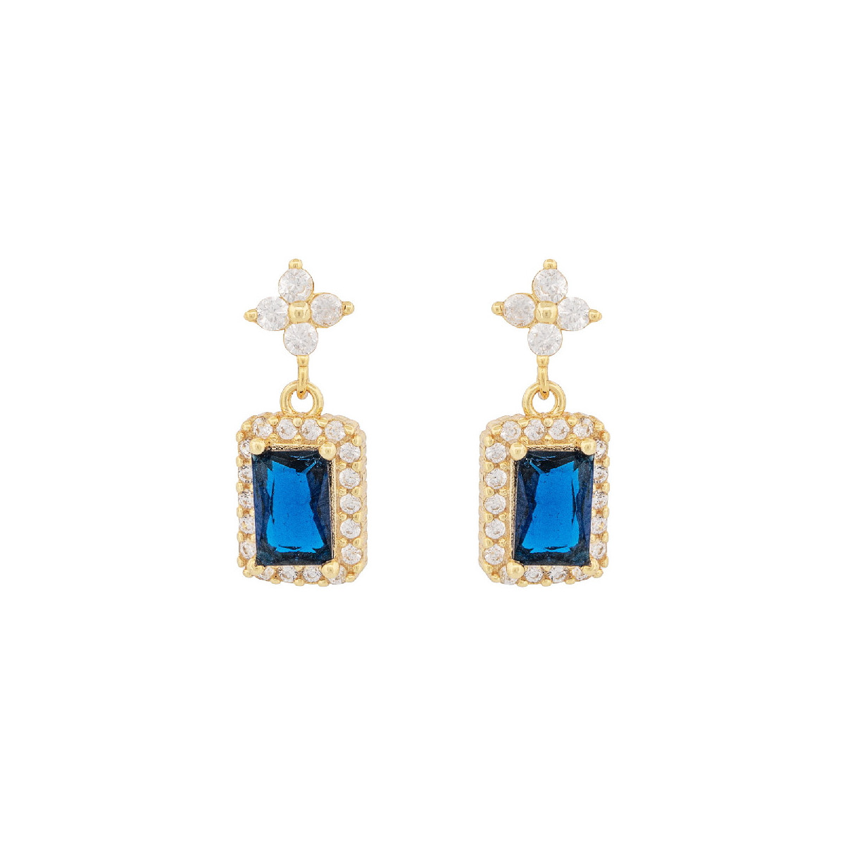 PE. TREBOL 4 CZ + PIEZA RECTANGULAR CZ - PE6800CH/03
