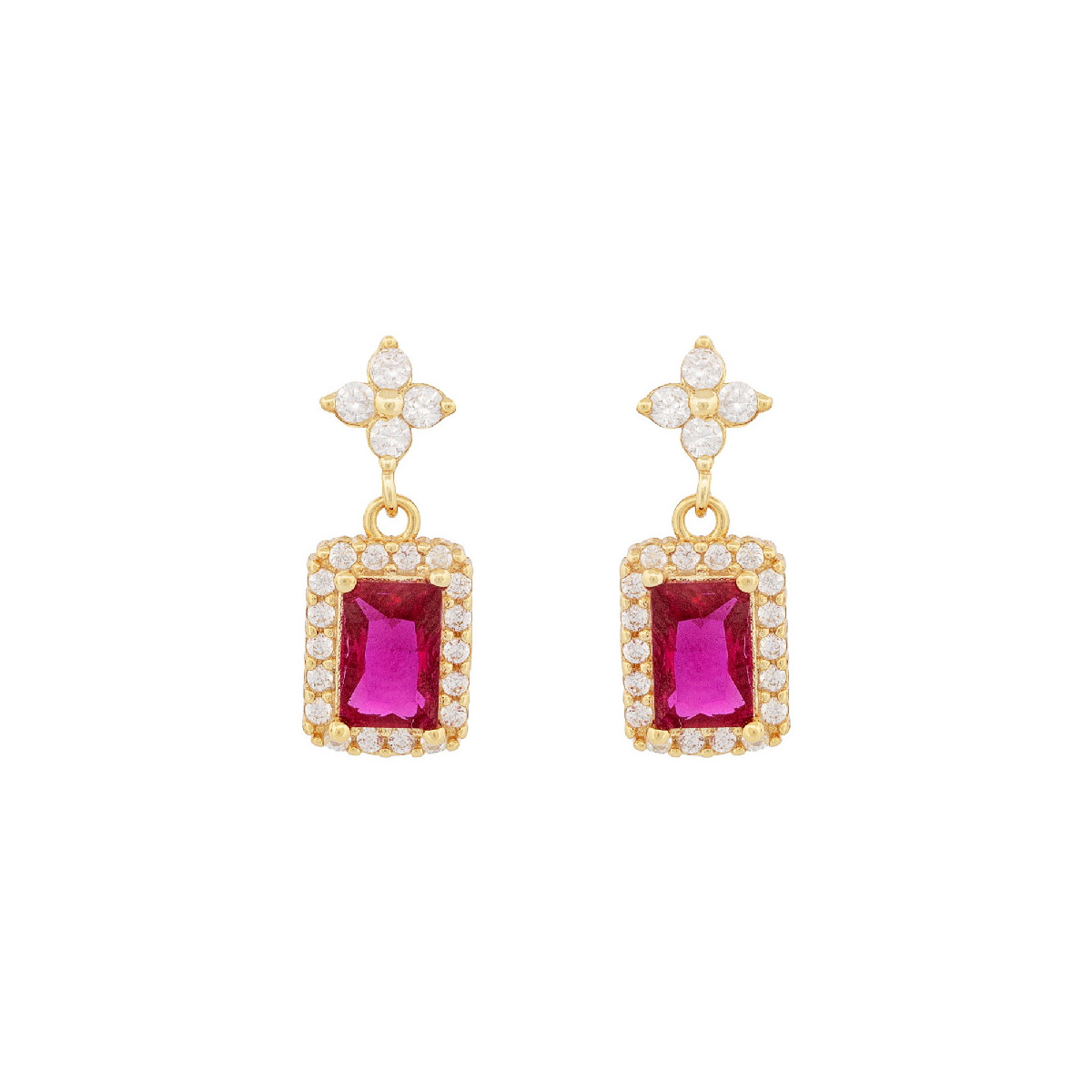 PE. TREBOL 4 CZ + PIEZA RECTANGULAR CZ - PE6800CH/13