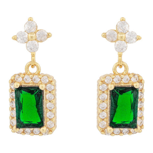 PE. TREBOL 4 CZ + PIEZA RECTANGULAR CZ - PE6800CH/16