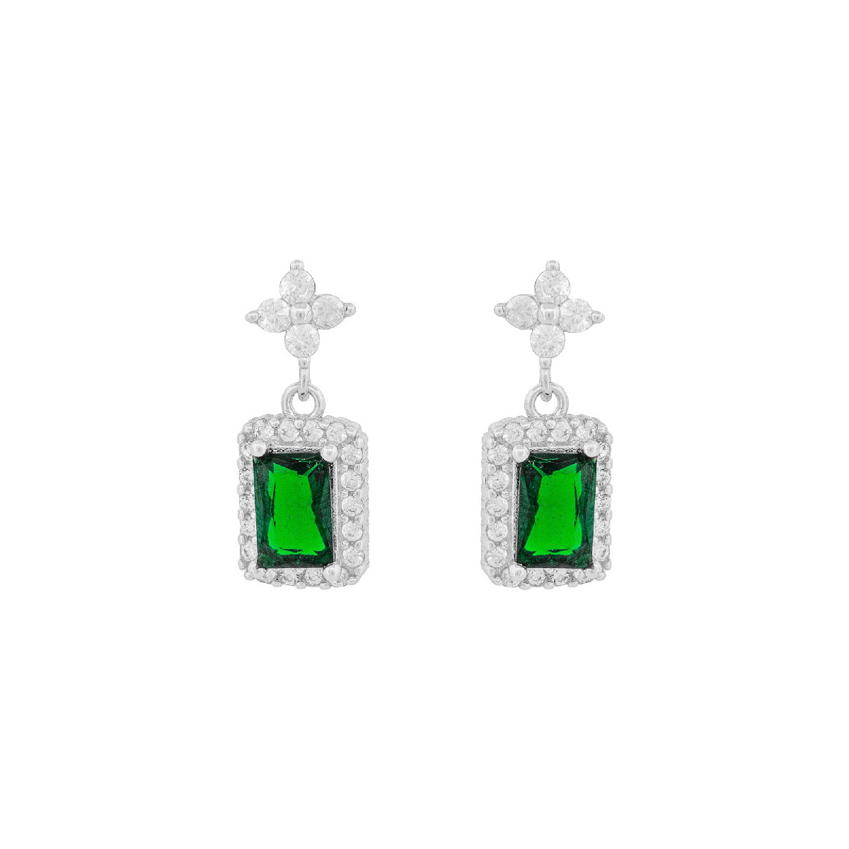 PE. TREBOL 4 CZ + PIEZA RECTANGULAR CZ - PE6800R/16