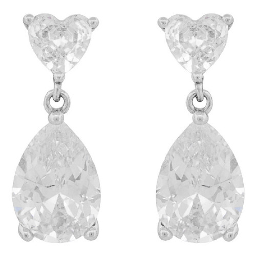 PENDIENTE CZ CORAZON + CZ LAGRIMA - PE6820R/04