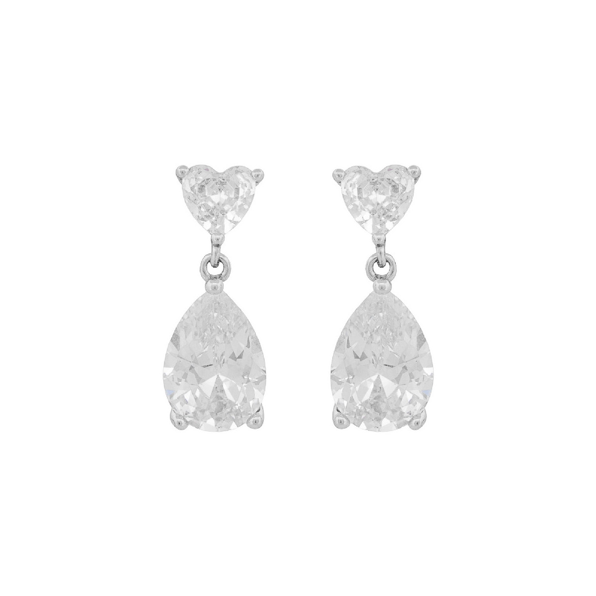 PENDIENTE CZ CORAZON + CZ LAGRIMA - PE6820R/04