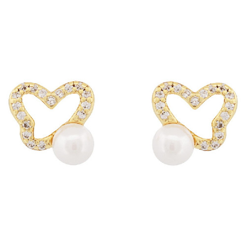 PE. CORAZON CZ CON PERLA - PE6825CH