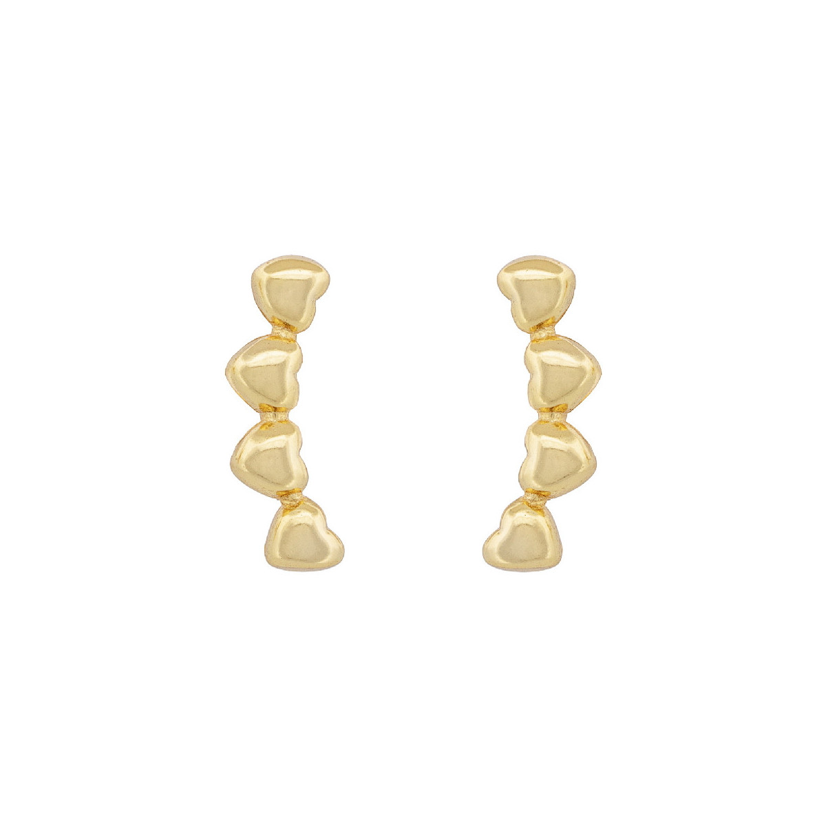 PENDIENTE TREPADOR 4 CORAZONES - PE6803CH