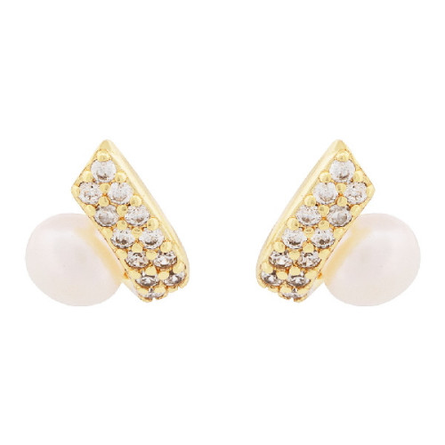 PE. LADO CZ CON PERLA NATURAL - PE6827CH