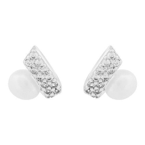 PE. LADO CZ CON PERLA NATURAL - PE6827R