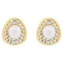 PE. OVAL CZ CENTRO PERLA NATURAL - PE6829CH