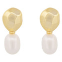 P.CABEZAL PLATA FACETADA + PERLA NATURAL - PE6837CH