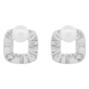 PENDIENTE CUADRADO + PERLA NATURAL - PE6849R