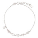 PULSERA  5 CORAZONES LISOS + CZ - PU5880R