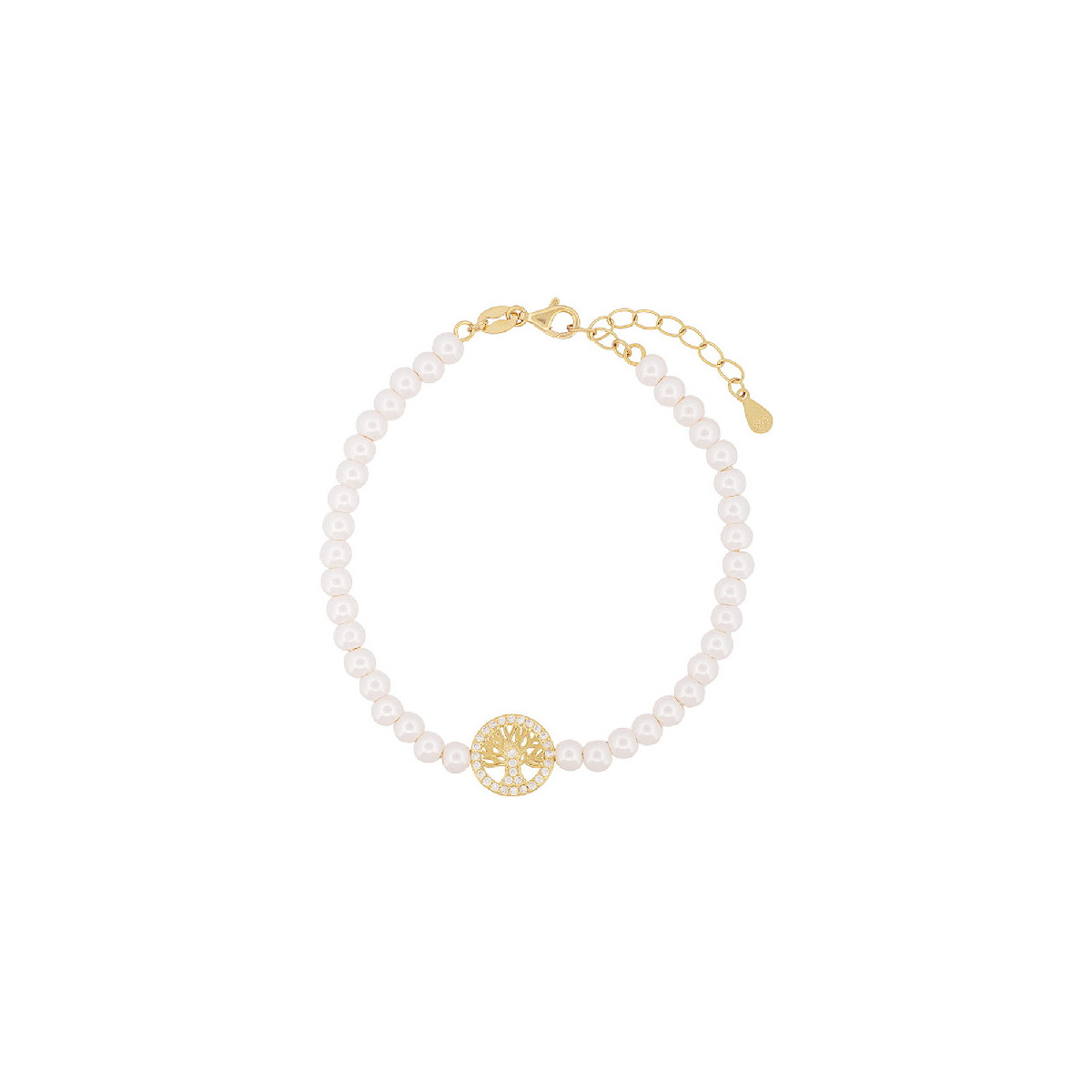 PULSERA PERLA ARBOL VIDA CENTRO CZ - PU5887CH