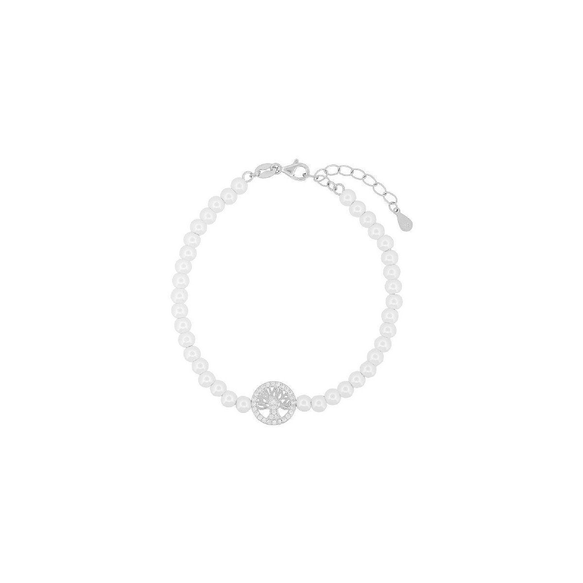 PULSERA PERLA ARBOL VIDA CENTRO CZ - PU5887R