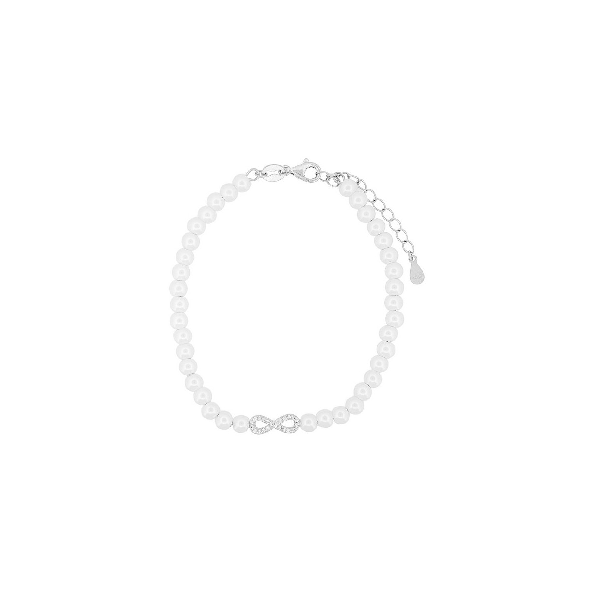 PULSERA PERLA INFINITO CENTRO CZ - PU5888R
